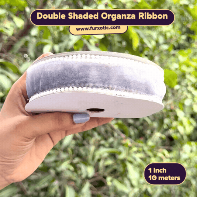 Double Shaded Pearl Edge Organza Ribbon (1 Inch x 10 Metres)