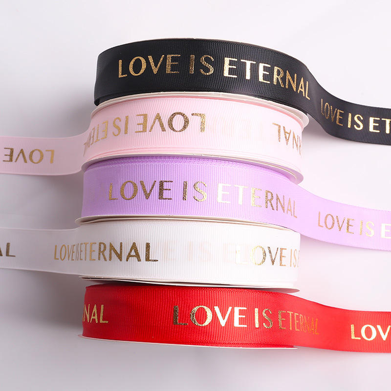 Love Is Eternal Satin Ribbon (1 Inch × 30 Meters - Brown)
