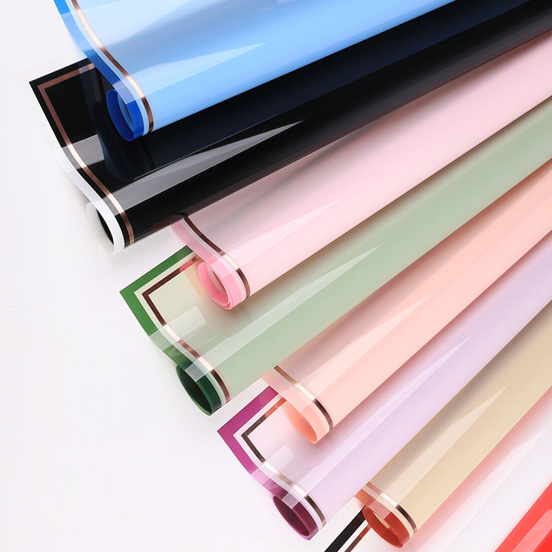 Wrapping Sheets Gold Edge (57x57cm - Black - 20 Sheets)
