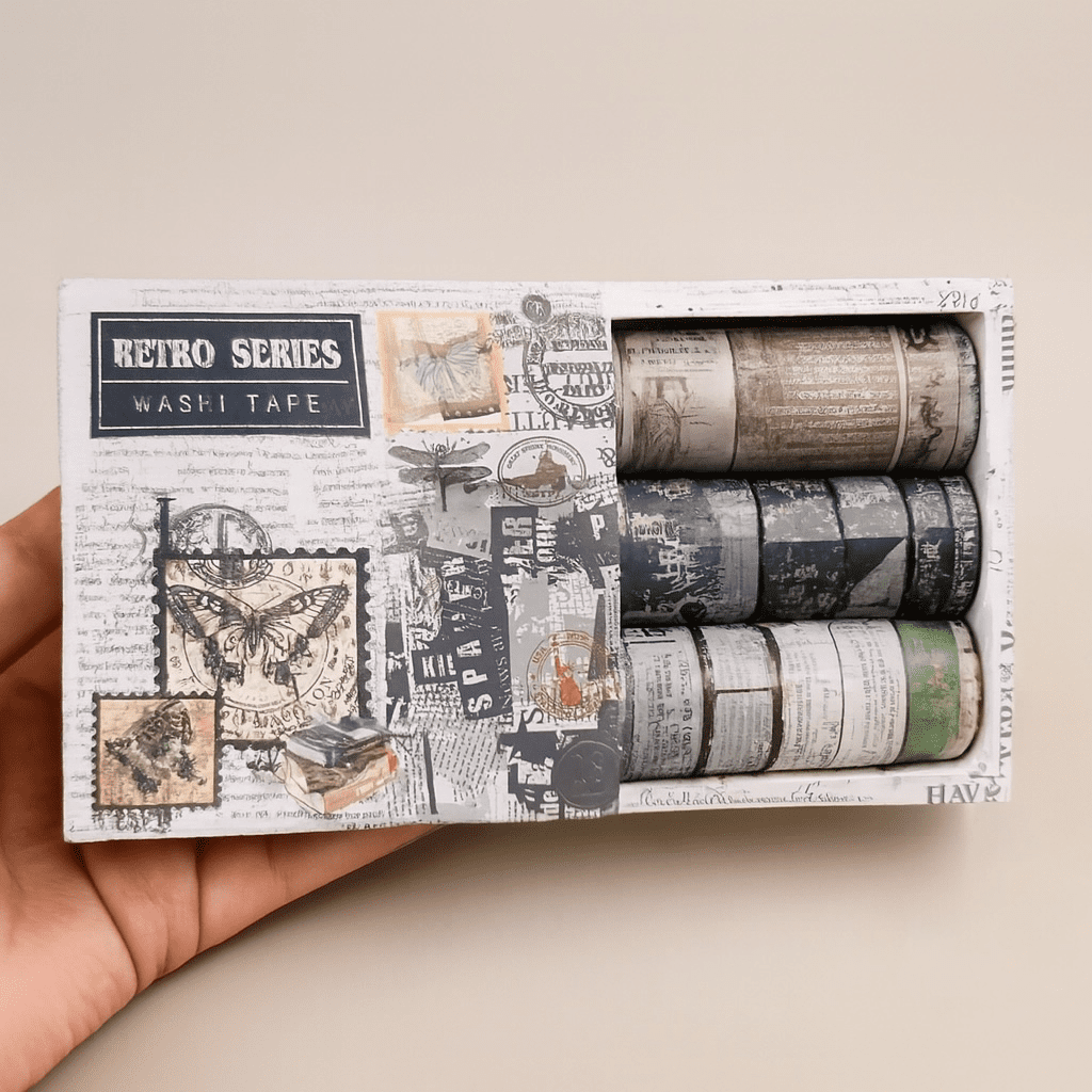 Washi Tape (Retro Series - 18 Rolls - 2 meter each)