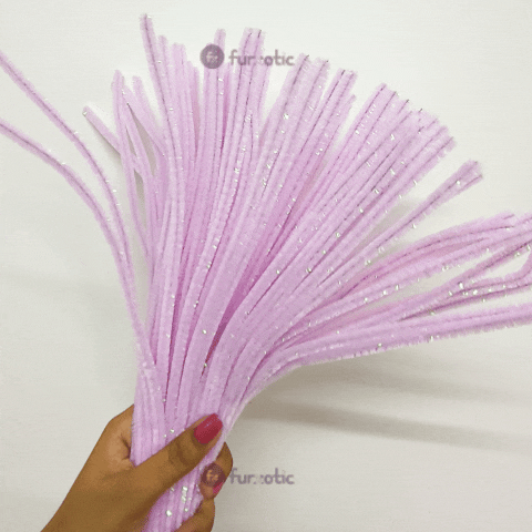 Pipe Cleaner Rainbow Glitter 100pcs (Thistle)