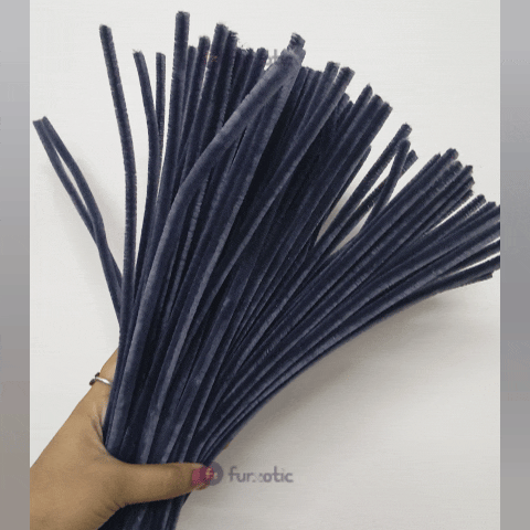 8mm Pipe Cleaner Plain 100pcs (Gray)