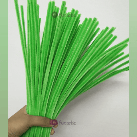 8mm Pipe Cleaner Plain 100pcs (Green)