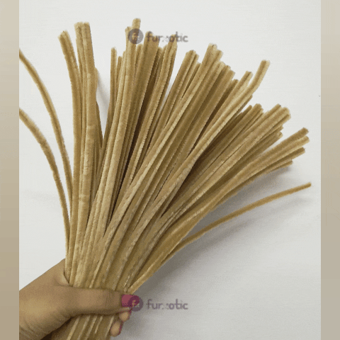 8mm Pipe Cleaner Plain 100pcs (Light Coffee)
