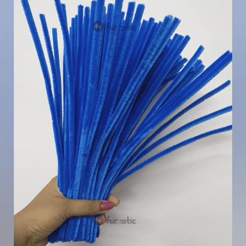 8mm Pipe Cleaner Plain 100pcs (Blue)