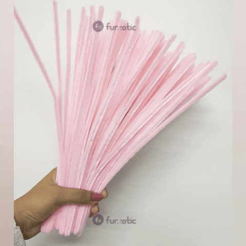 8mm Pipe Cleaner Plain 100pcs (Peach)