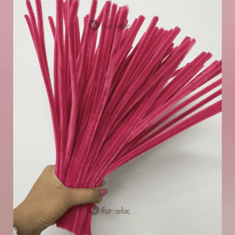 8mm Pipe Cleaner Plain 100pcs (Dark Pink)