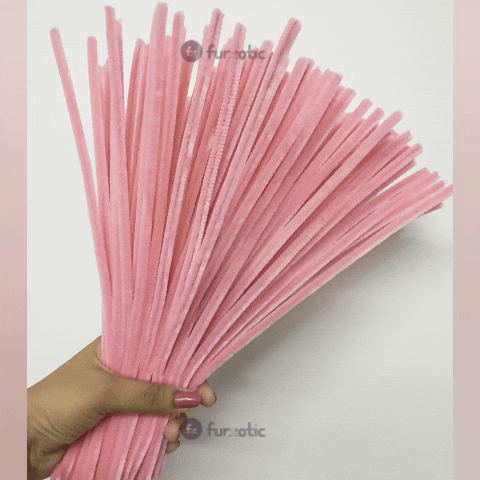 8mm Pipe Cleaner Plain 100pcs (Light Pink)