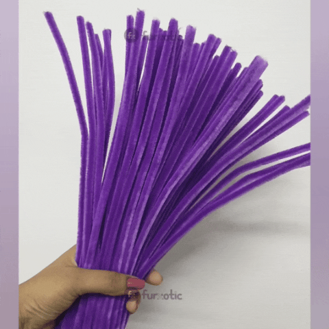 8mm Pipe Cleaner Plain 100pcs (Dark Purple)