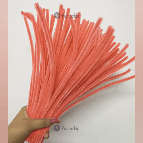 8mm Pipe Cleaner Plain 100pcs (Coral)