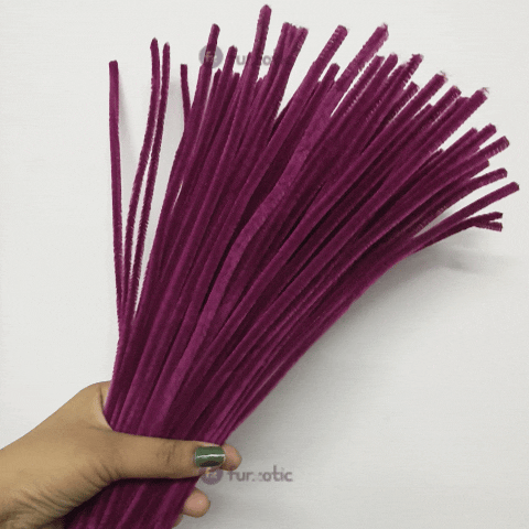 Pipe Cleaner Plain 100pcs (Deep Magenta)