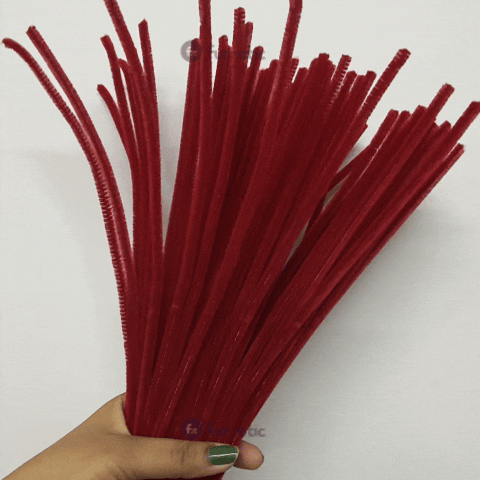 Pipe Cleaner Plain 100pcs (Wine Red)