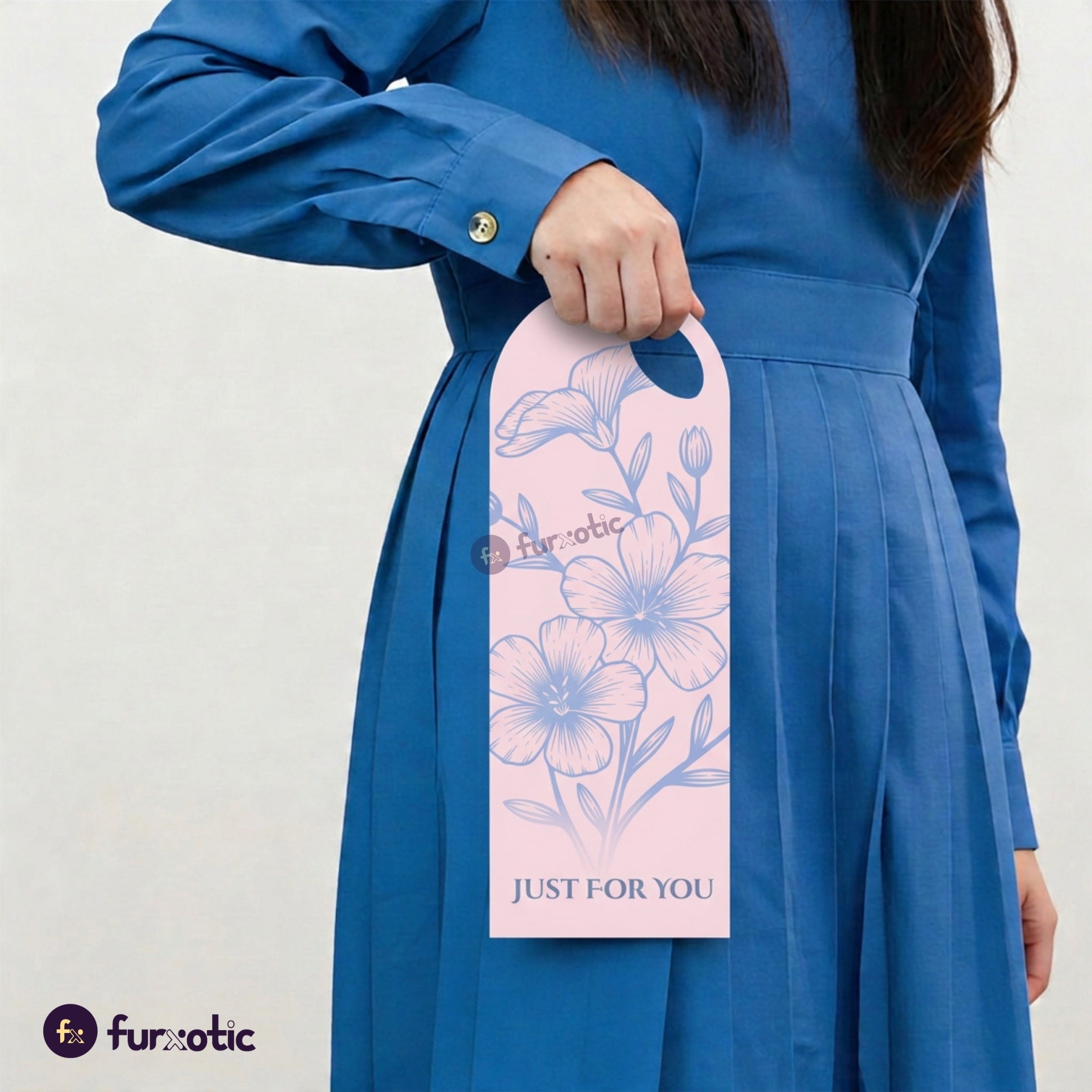 "Just for You" Flower Card (Light Pink - Pack of 10)