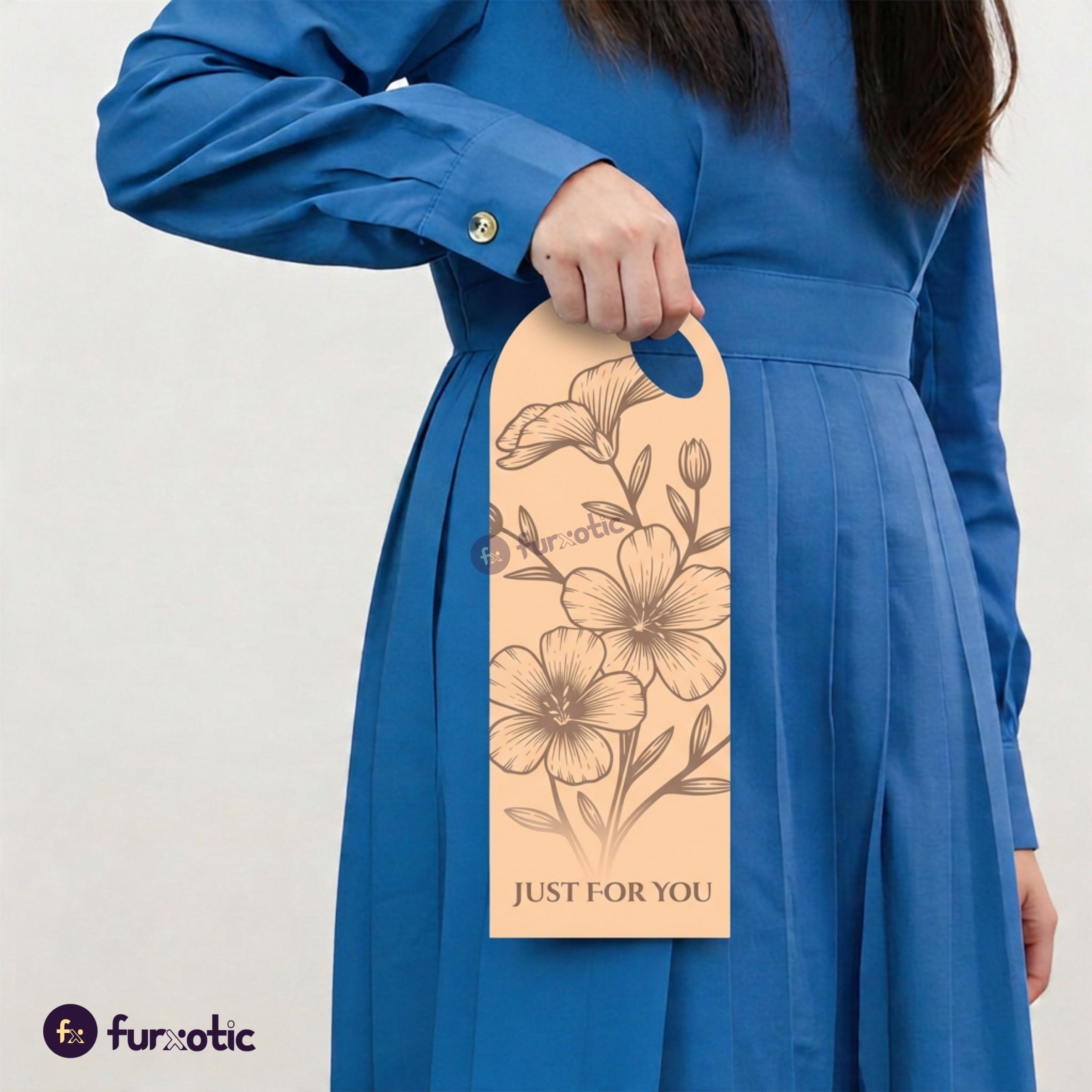 "Just for You" Flower Card (Peach - Pack of 10)