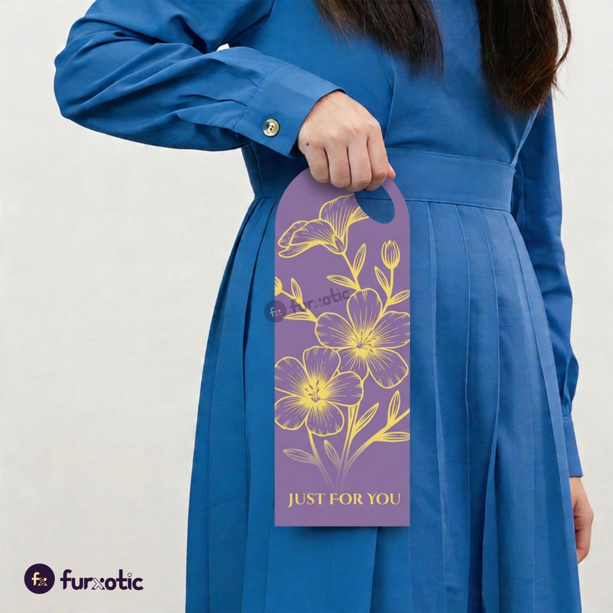 "Just for You" Flower Card (Purple - Pack of 10)