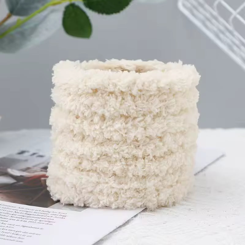 15mm Jumbo Coral Fleece Pipe Cleaners (1 meter - Off White)