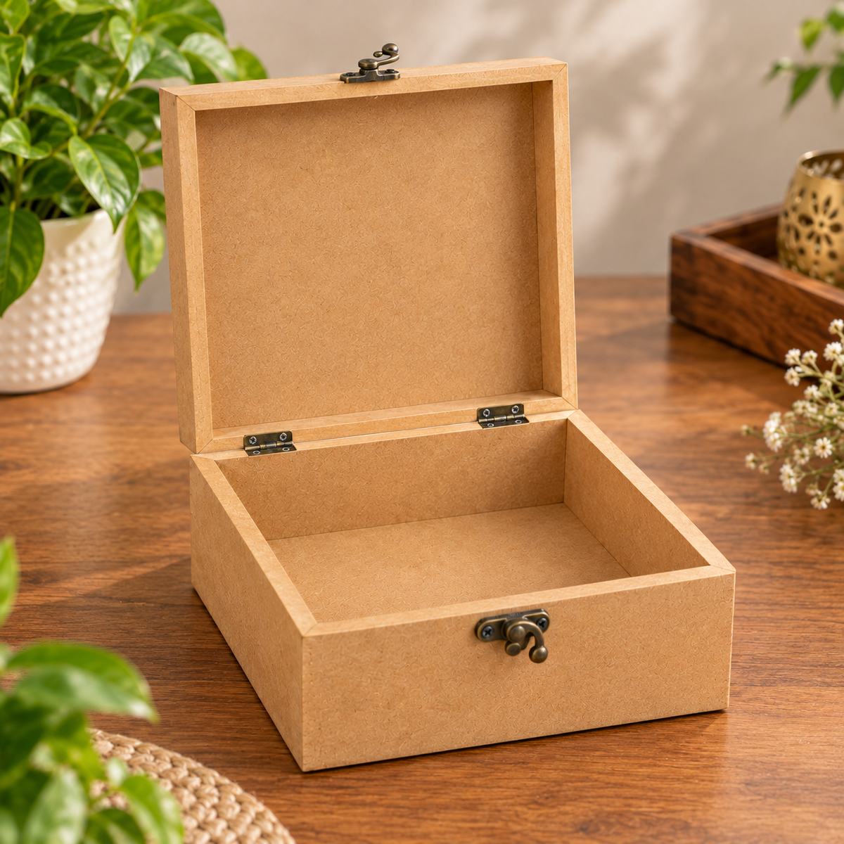 MDF Wooden box 6 x 6 inch (2.5 inch)