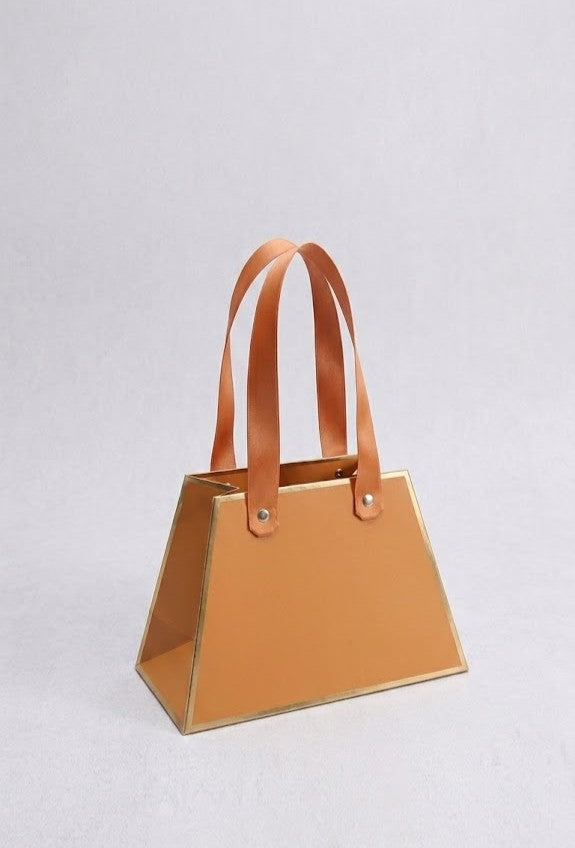 Portable Flower & Gift Hand Bag – Bouquet Packaging Bag (Orange)