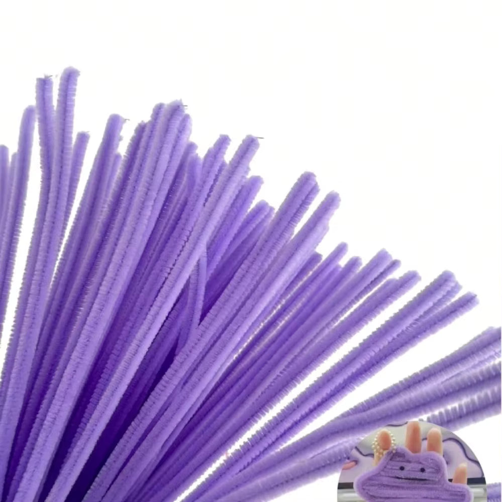 Pipe Cleaner Plain 100pcs (Pastel Purple)
