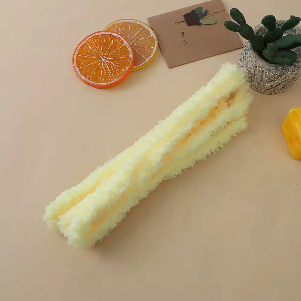 15mm Jumbo Coral Fleece Pipe Cleaners (1 meter - Pastel Yellow)