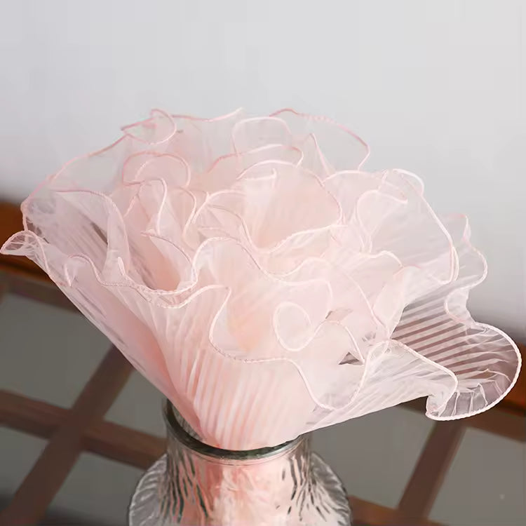 Wrinkled Wavy Wrapping Net (Peach)