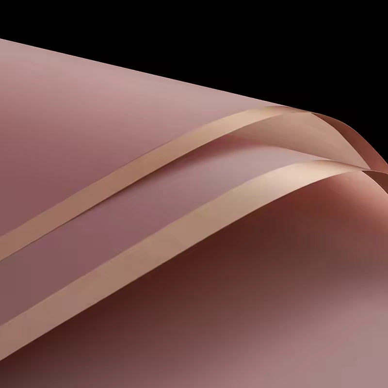 Wrapping Sheets Gold Border (A2 - Pink- 20 Sheets)