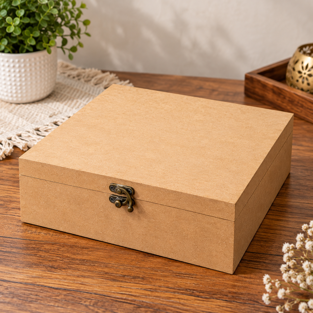 MDF Wooden box 10 x 10 inch (2.5 inch)