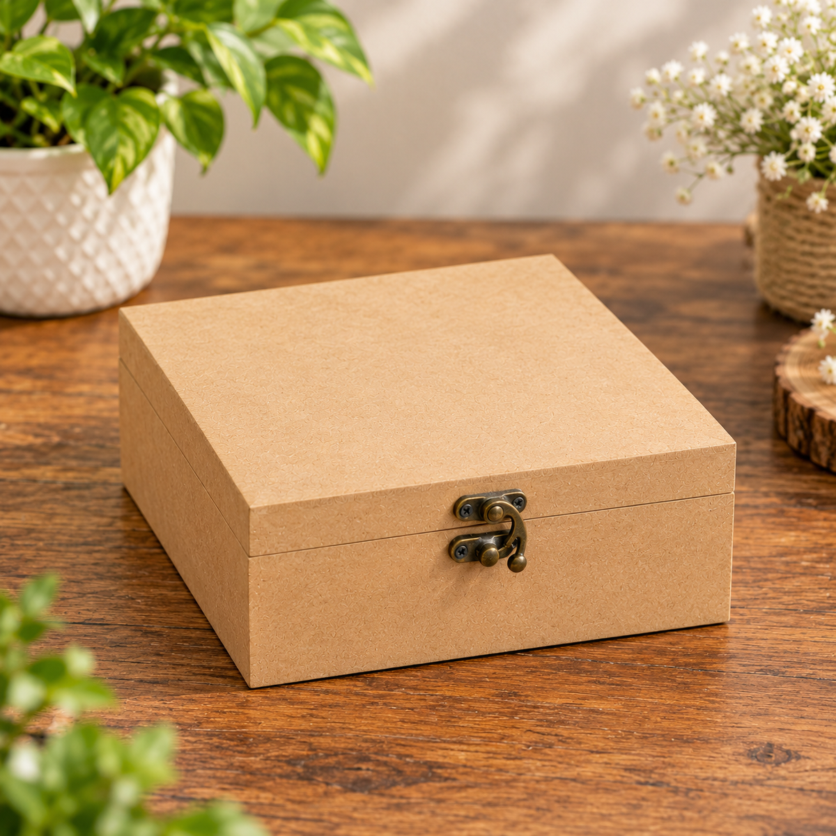 MDF Wooden box 6 x 6 inch (2.5 inch)