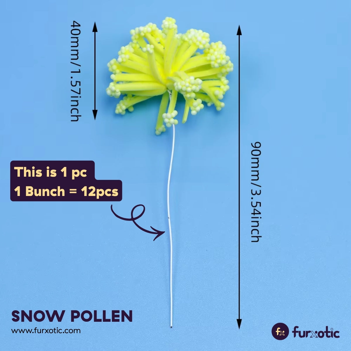 Snow Pollen (Pink - 1 Bunch / 12 pcs)