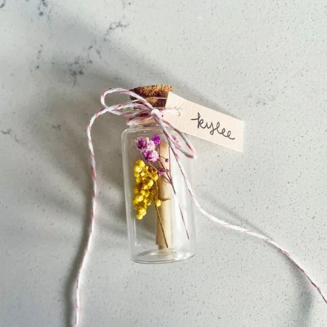 Mini Message Glass Bottles (22x80mm - Pack of 12)