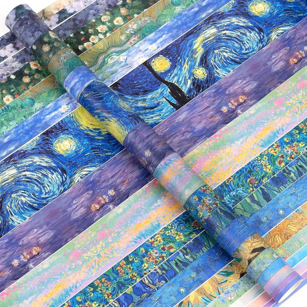 Washi Tape (Vincent Van Gogh Series - 18 Rolls - 2 meter each)