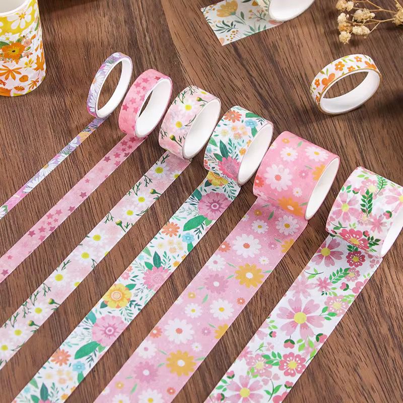 Washi Tape (Flower Series - 18 Rolls - 2 meter each)