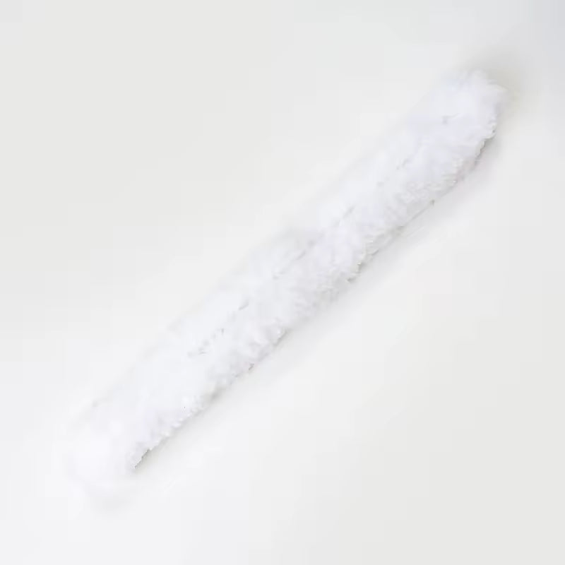 15mm Jumbo Coral Fleece Pipe Cleaners (1 meter - White)