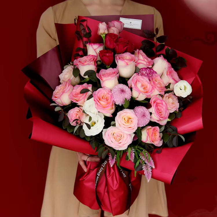 Double-Sided Wrapping Sheets (Dark Purple/Cream - 20 Sheets)