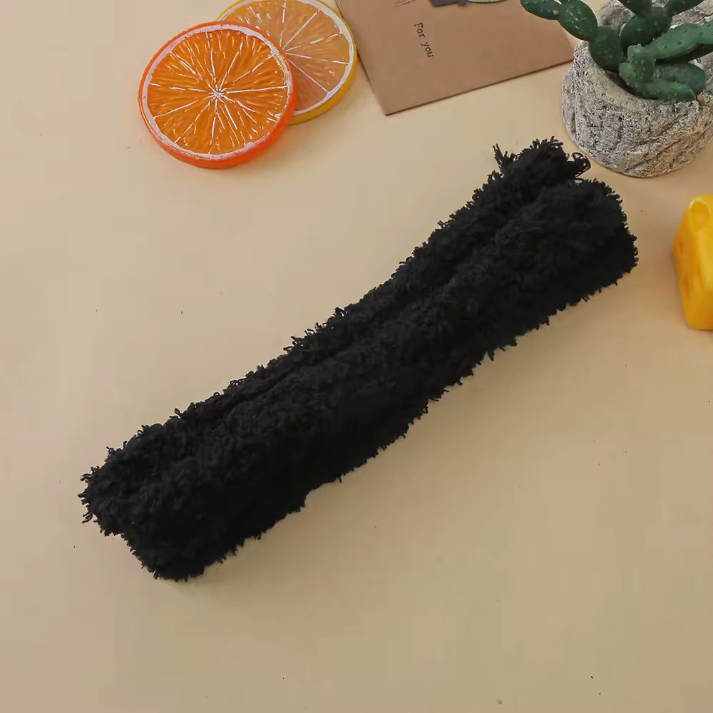 15mm Jumbo Coral Fleece Pipe Cleaners (1 meter - Black)
