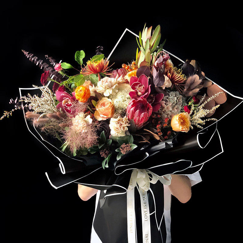 Wrapping Sheets (Black - White Border - 20 Sheets)