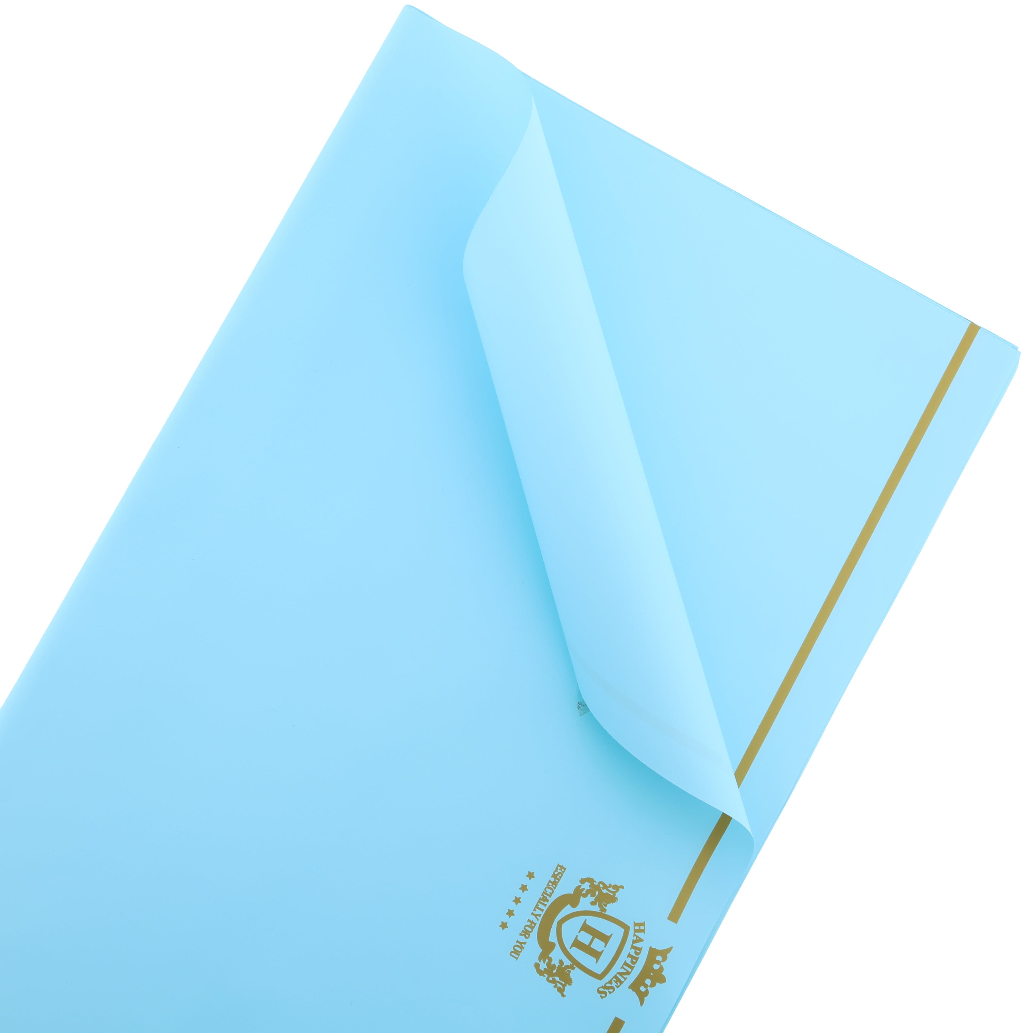 Plain Color Bouquet Paper (White, Black, Pastel Purple, Olive, Green, Cherry, Pale Turquoise) - Pale Turquoist - 5 - Furxotic