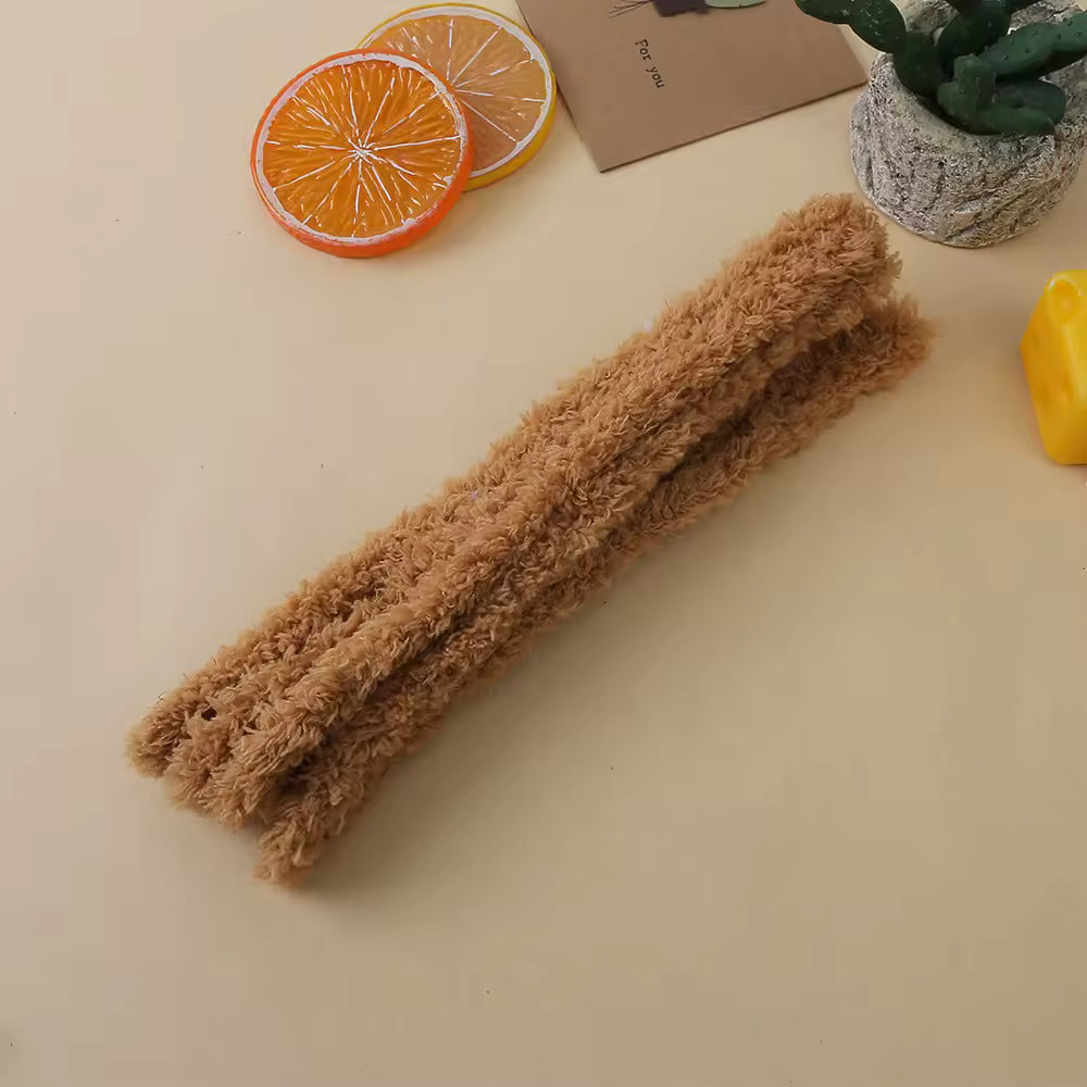15mm Jumbo Coral Fleece Pipe Cleaners (1 meter - Dark Brown)