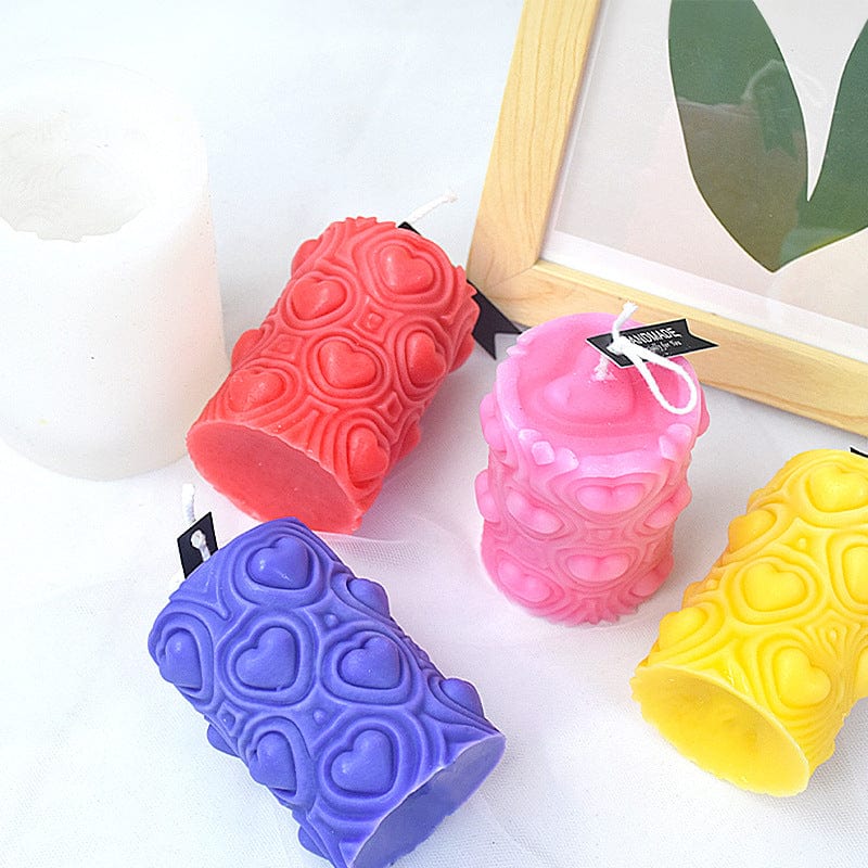 Heart Piller Candle Handmade Mould - 2 - Furxotic