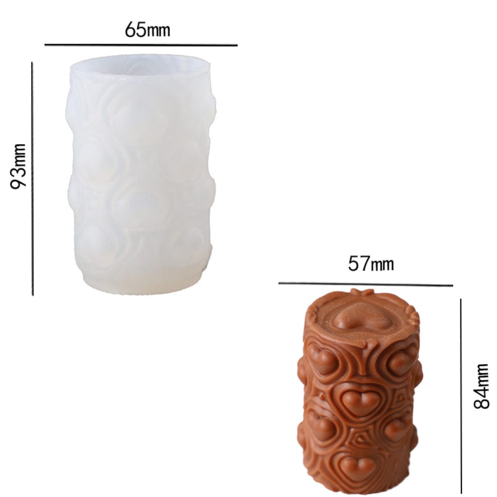 Heart Piller Candle Handmade Mould - 1 - Furxotic