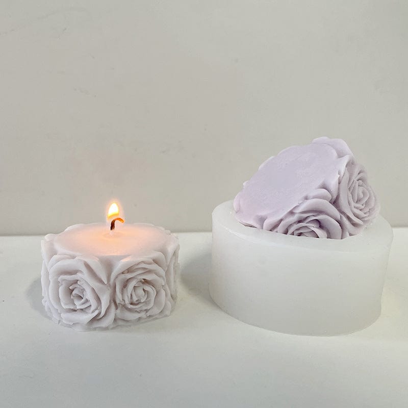 3D Rose Flower Pillar Soap & Candle Handmade Mould - 2 - Furxotic