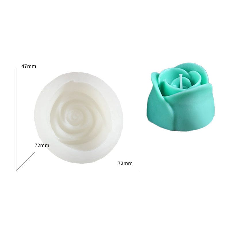 3D  Rose Flower Candle Handmade Mould - 1 - Furxotic