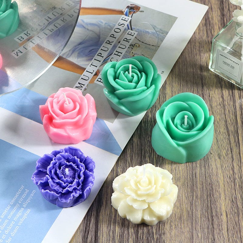 3D  Rose Flower Candle Handmade Mould - 2 - Furxotic