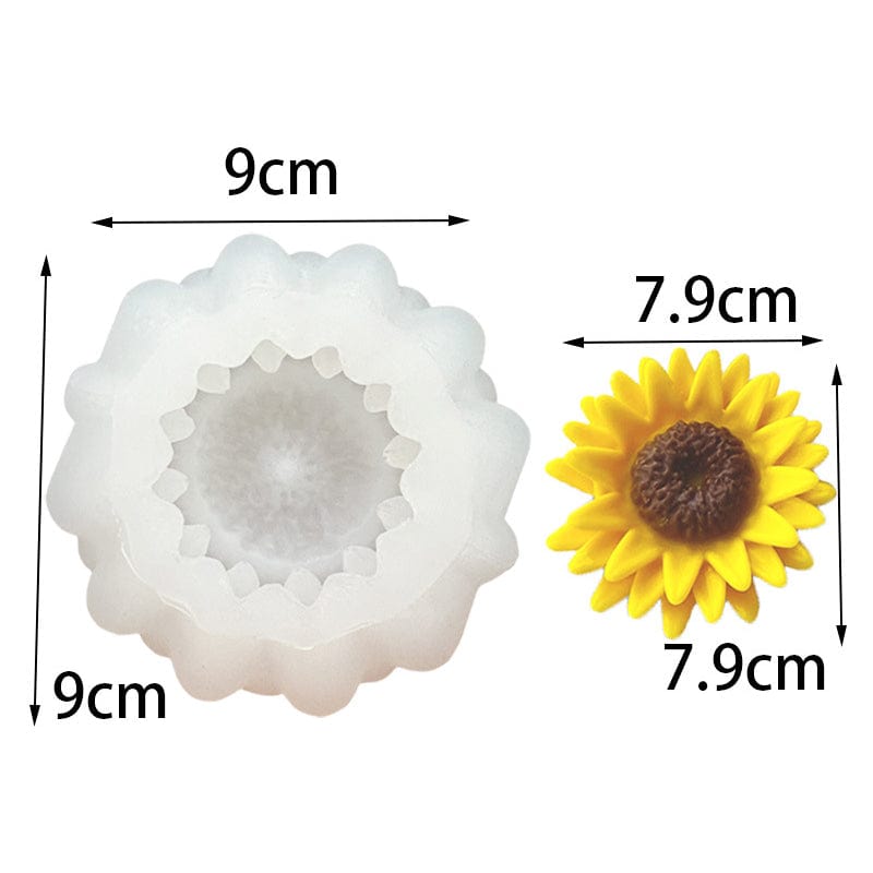3D Sunflower Candle Handmade Mould - 1 - Furxotic