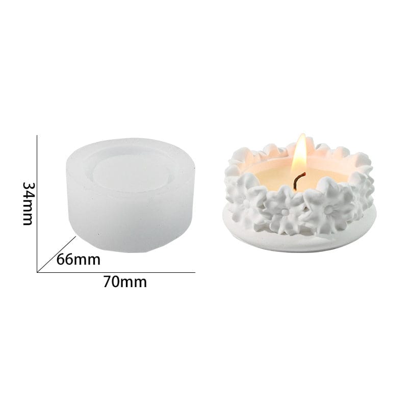 Flower-Edge Tealight Candle Holder Handmade Mould - 1 - Furxotic