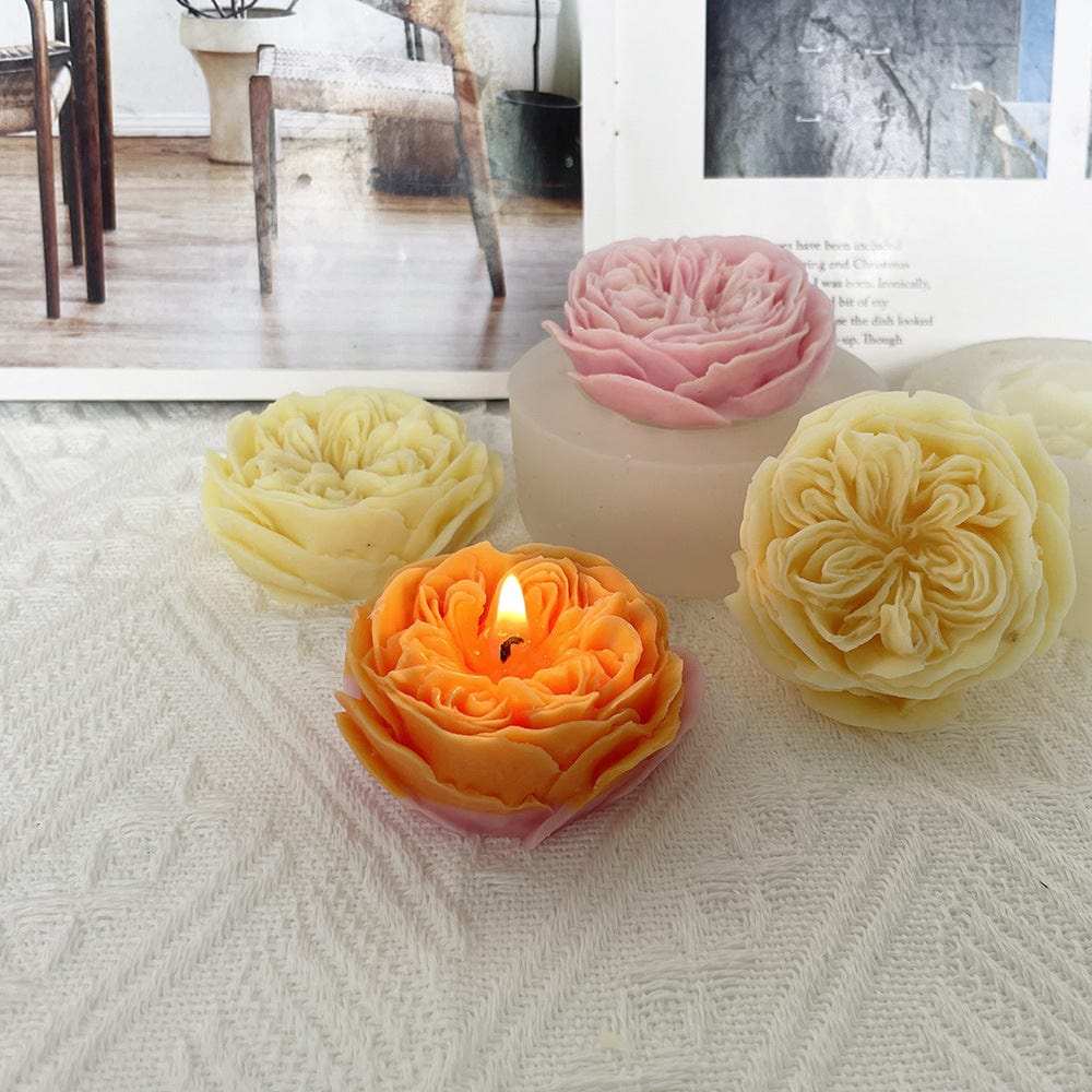 3D Peony Flower Candle Handmade Mould - 2 - Furxotic