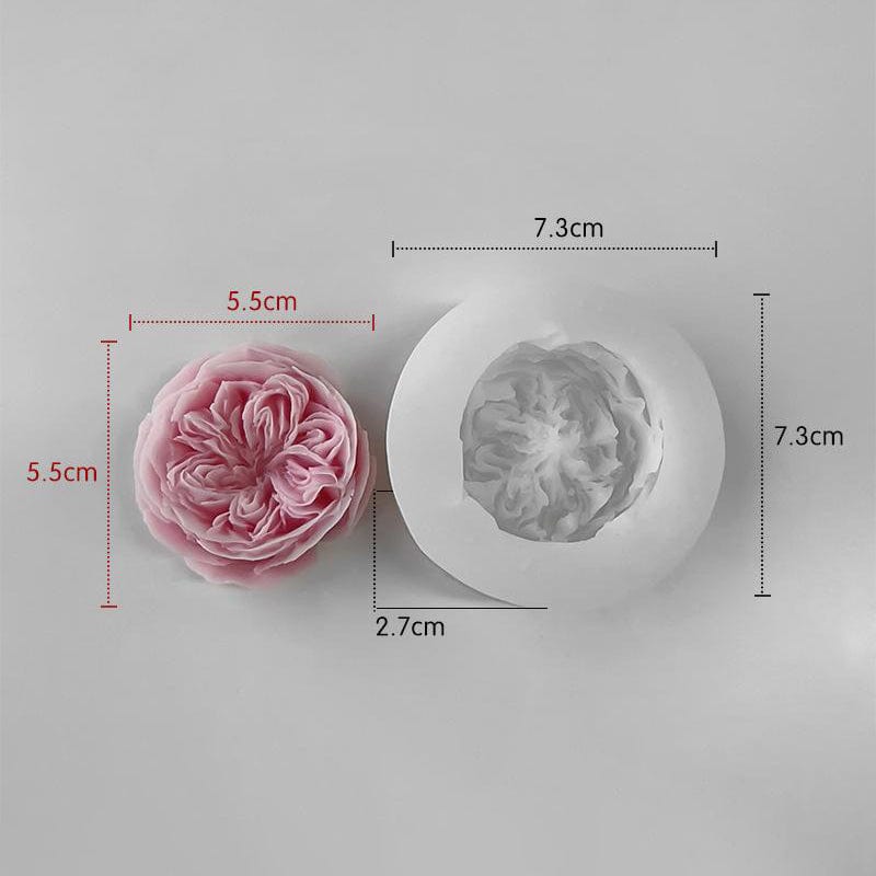 3D Peony Flower Candle Handmade Mould - 1 - Furxotic