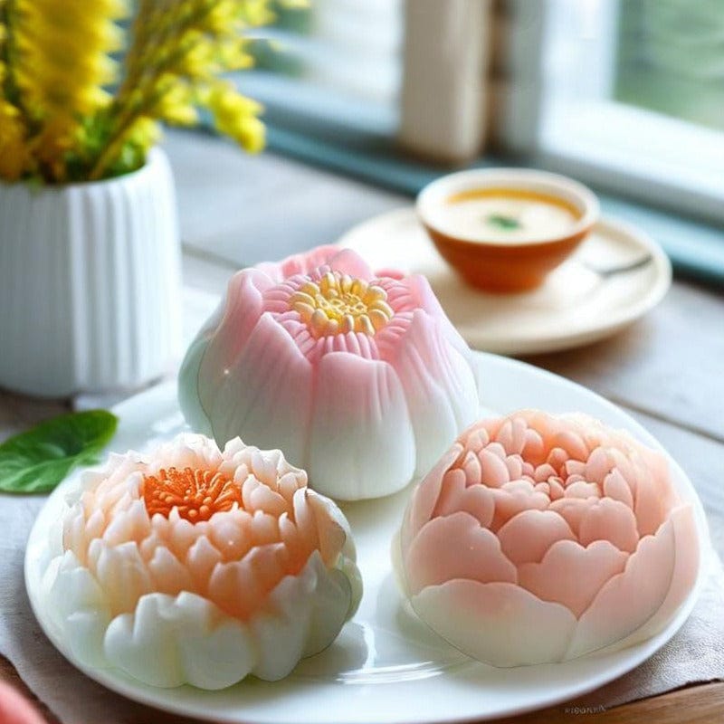 3D Blossom Lotus Candle Handmade Mould - 2 - Furxotic