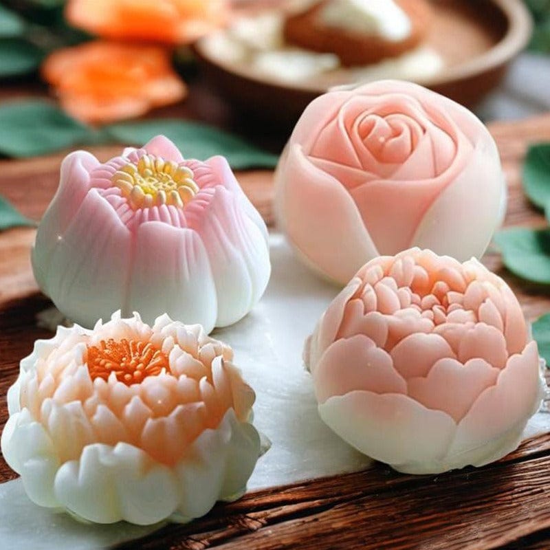 3D Blooming Lotus Flower Candle Handmade Mould - 2 - Furxotic
