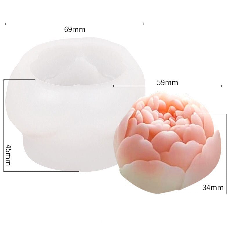 3D Blooming Lotus Flower Candle Handmade Mould - 1 - Furxotic